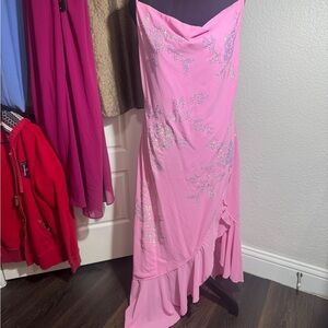 Elegant Pink Sequin Women's Skirt